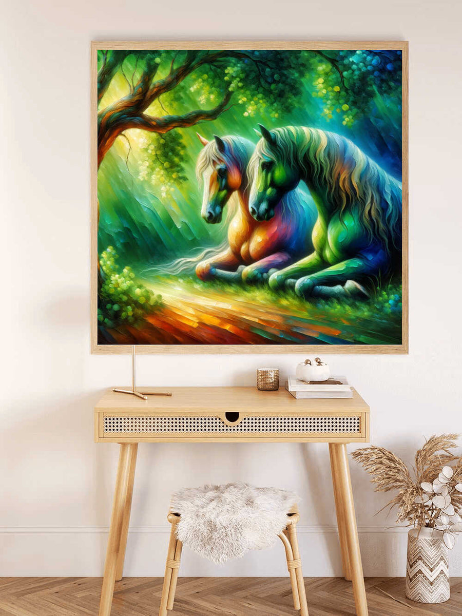 Paint by Numbers - Horses Under the Tree