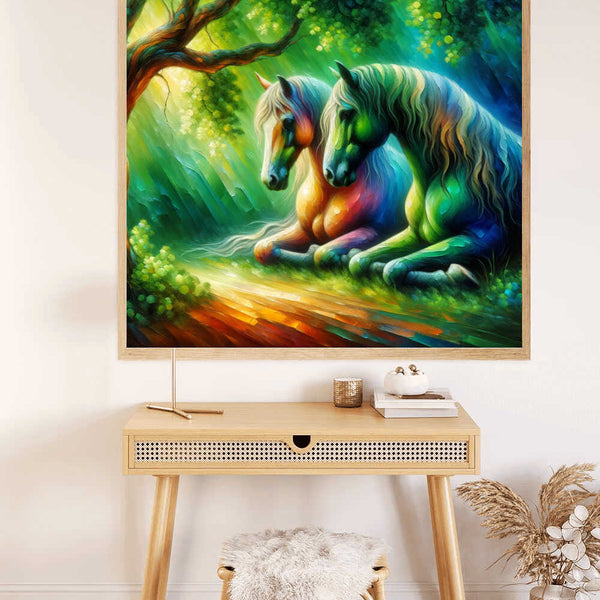 Paint by Numbers - Horses Under the Tree