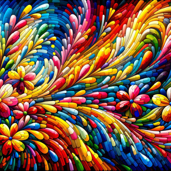 Paint by Numbers - Rainbow Flower