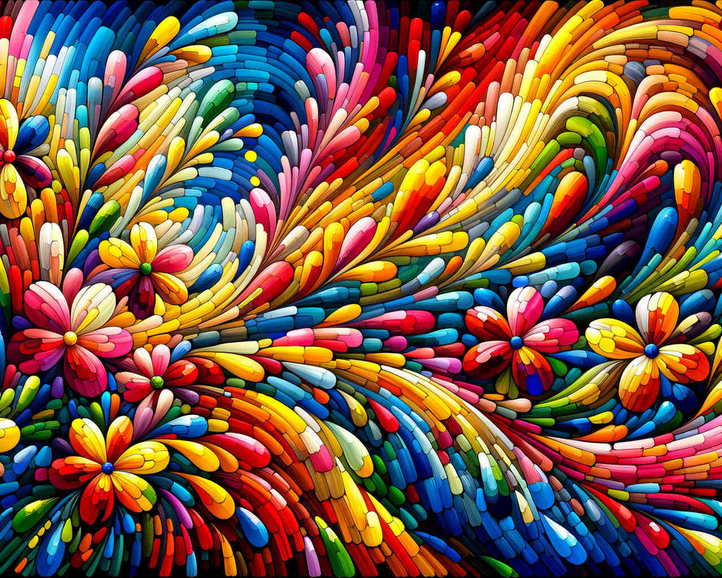 Paint by Numbers - Rainbow Flower