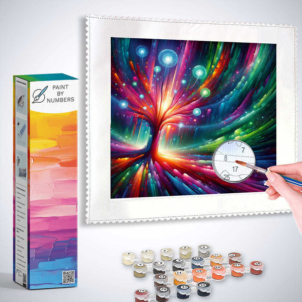 Paint by Numbers - Light Tree Abstract