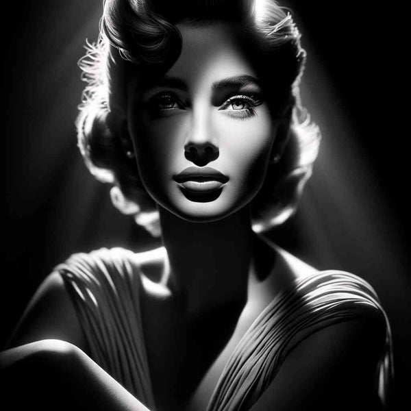 Marilyn Monroe, Black and White - Paint by Numbers