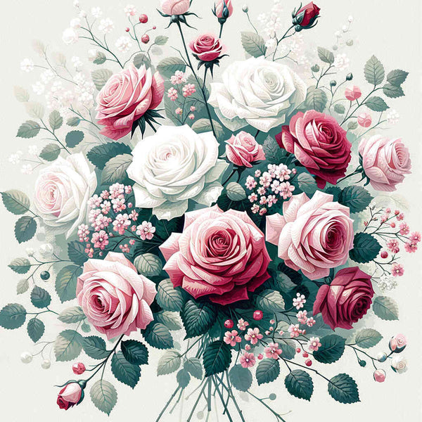 Paint by Numbers - Bouquet of roses, Noble