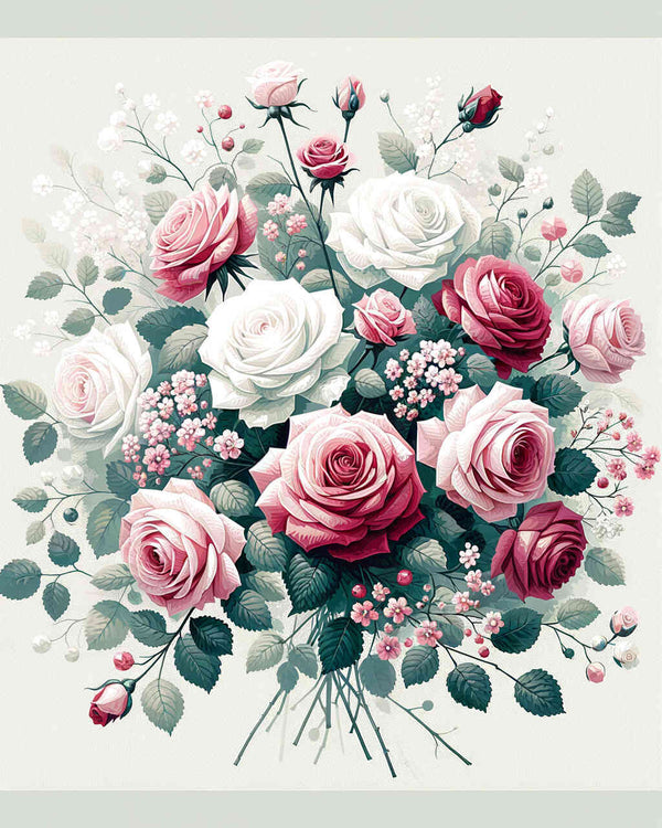 Paint by Numbers - Bouquet of roses, Noble