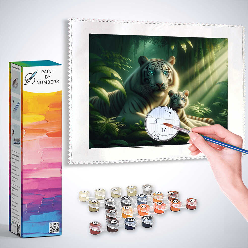 White tiger - Paint by Numbers