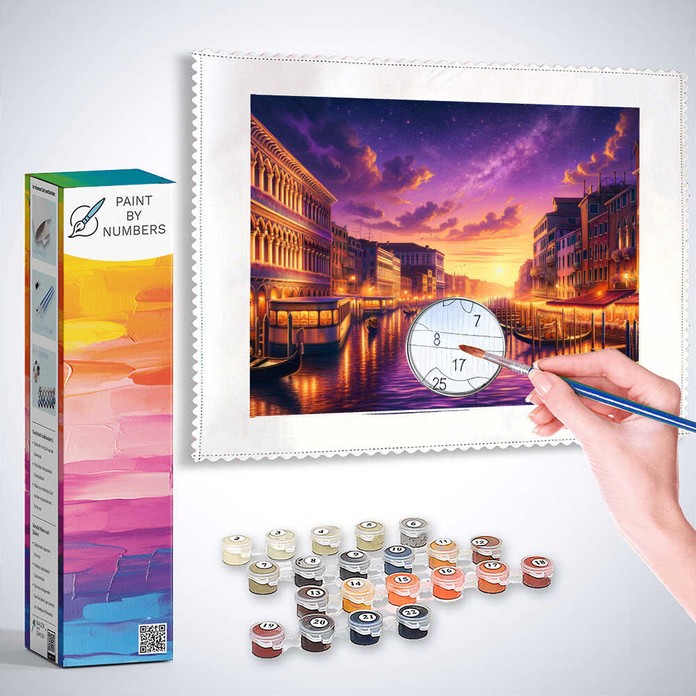 Paint by Numbers - Romantic evening, Venice