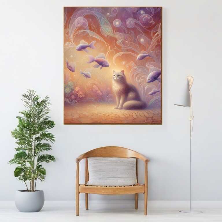 Paint by Numbers - Cat and Fish Friends