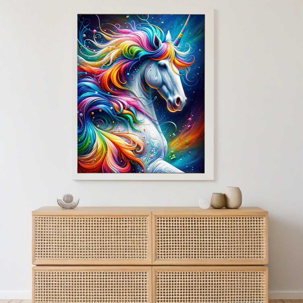 Paint by Numbers - Rainbow Horse with Mahne