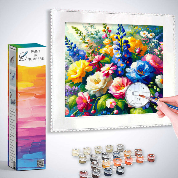 Paint by Numbers - Summer flower bouquet