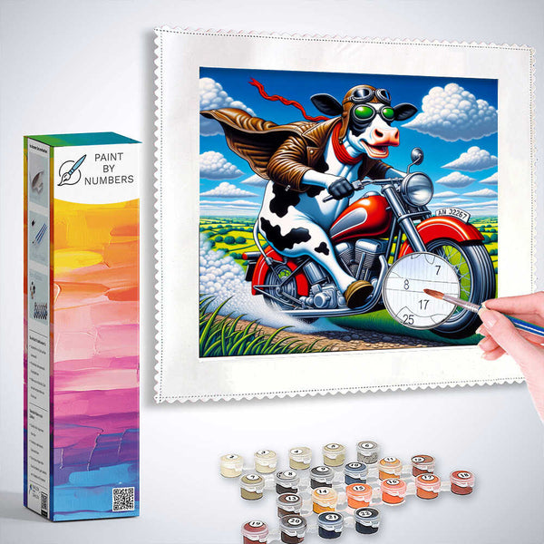 Paint by Numbers - Motorbike Cow