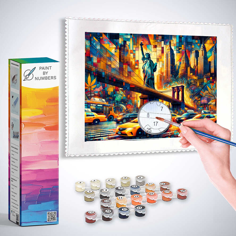 Paint by Numbers - New York, lettering