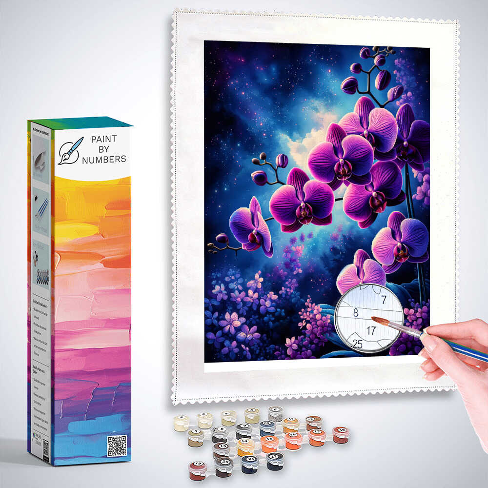 Paint by Numbers - Purple Pink Orchid