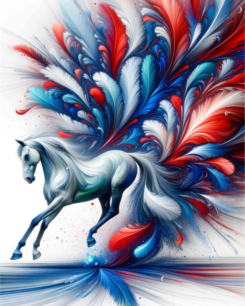 Paint by Numbers - Horse with Feathers