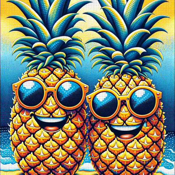 Paint by Numbers - Pineapple with sunglasses