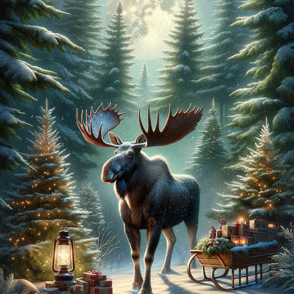 Paint by Numbers - Winter moose