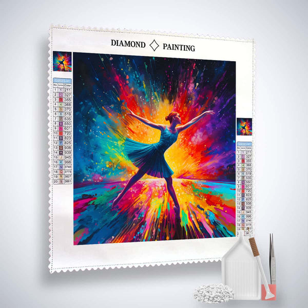 AB Diamond Painting - Frau im Tanz - gedruckt in Ultra-HD - AB Diamond, Ballerina, Menschen, Neu eingetroffen, Quadratisch