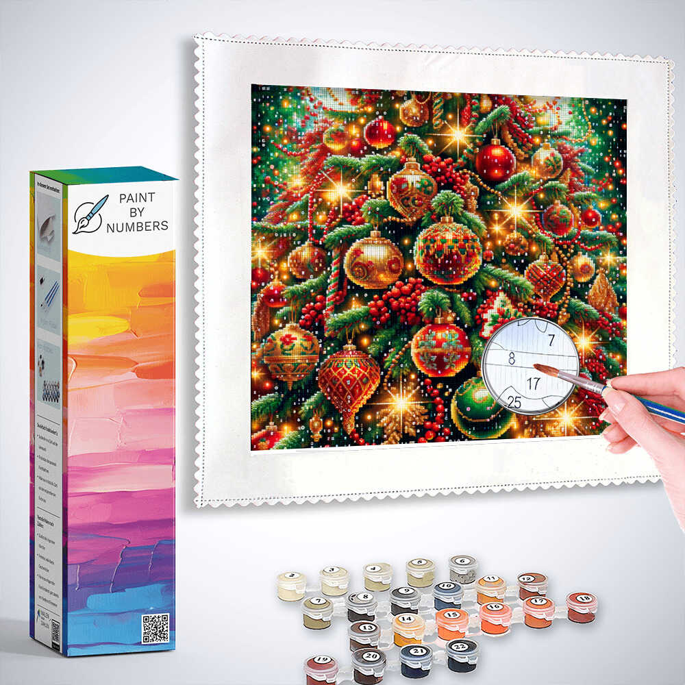 Paint by Numbers - Decorated Christmas Tree