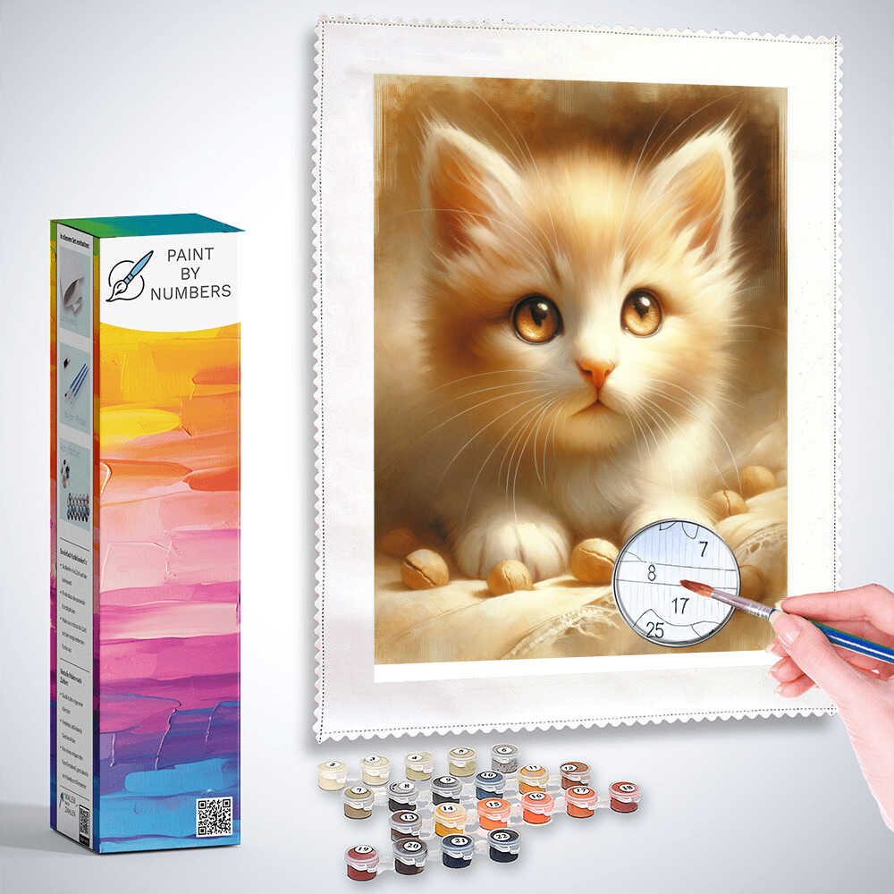 Paint by Numbers - Playing Cat