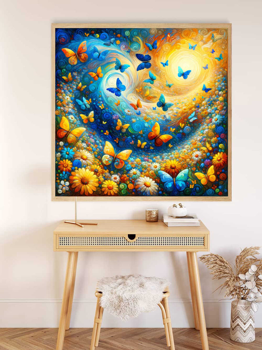Paint by Numbers - Butterflies Onflowers