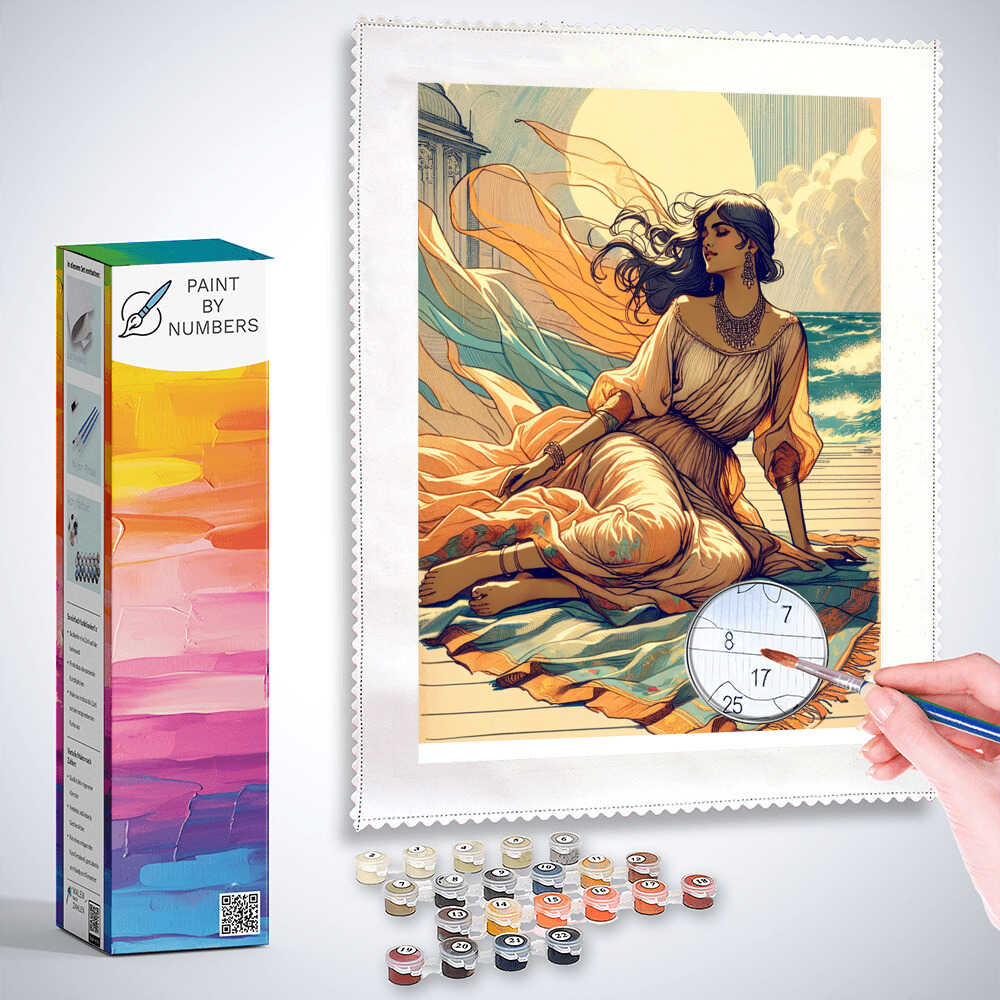 Paint by Numbers - Flowing Dress Summer
