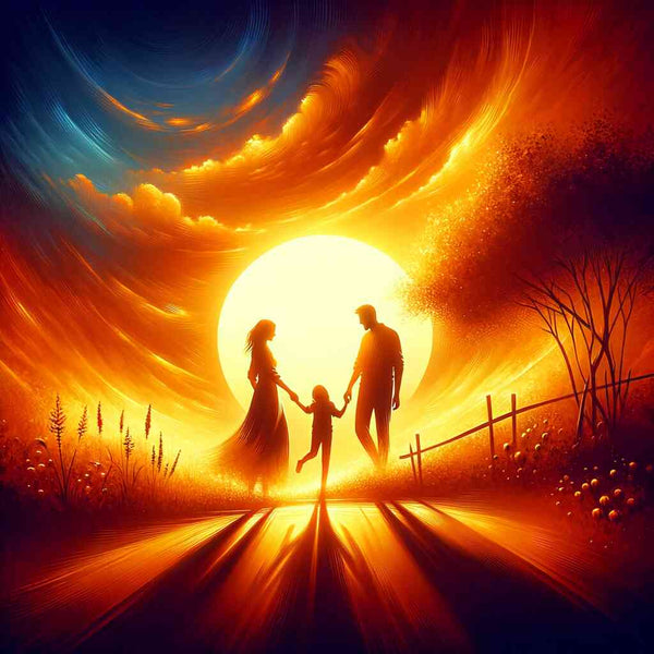 Paint by Numbers - Happy Family Sunset