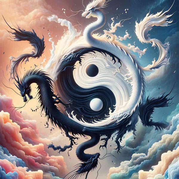 Paint by Numbers - Jing and Jang Dragon