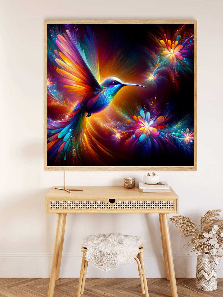 Paint by Numbers - Hummingbird, Colorful