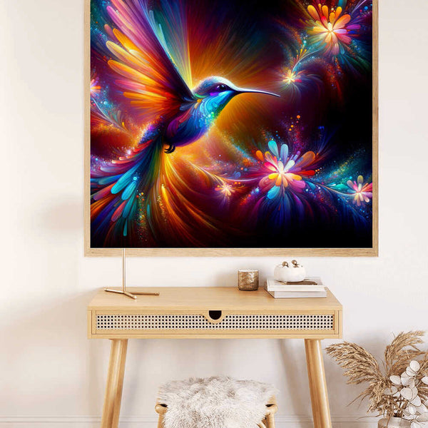 Paint by Numbers - Hummingbird, Colorful