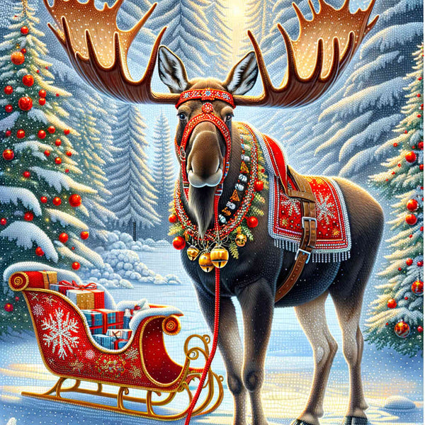 Paint by Numbers - Christmas Elk