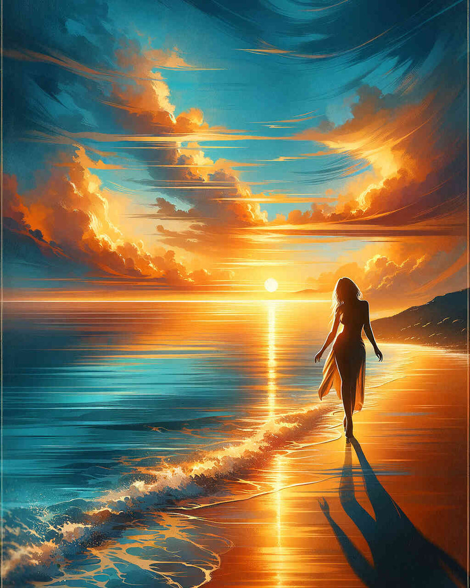 Paint by Numbers - Woman by the sea