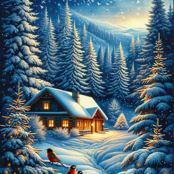 Paint by Numbers - House in Snowy Firs