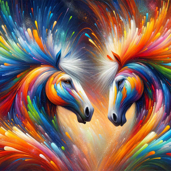 Paint by Numbers - Colorful horses