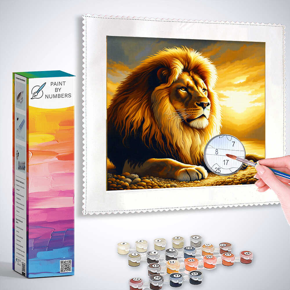 Paint by Numbers - Relaxed lion