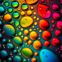 Colorful raindrops on glass creating a vibrant abstract pattern for AB Diamond Painting - Colorful Raindrops Part 2. Paint by Numbers art.