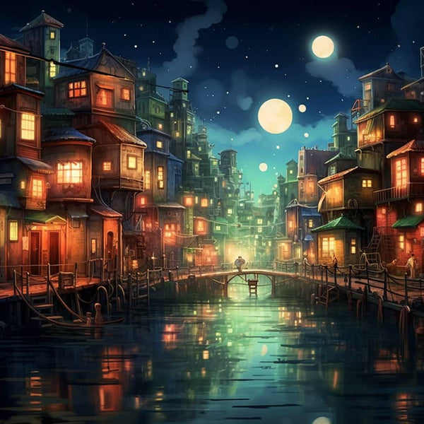 City with lights games - Paint by Numbers