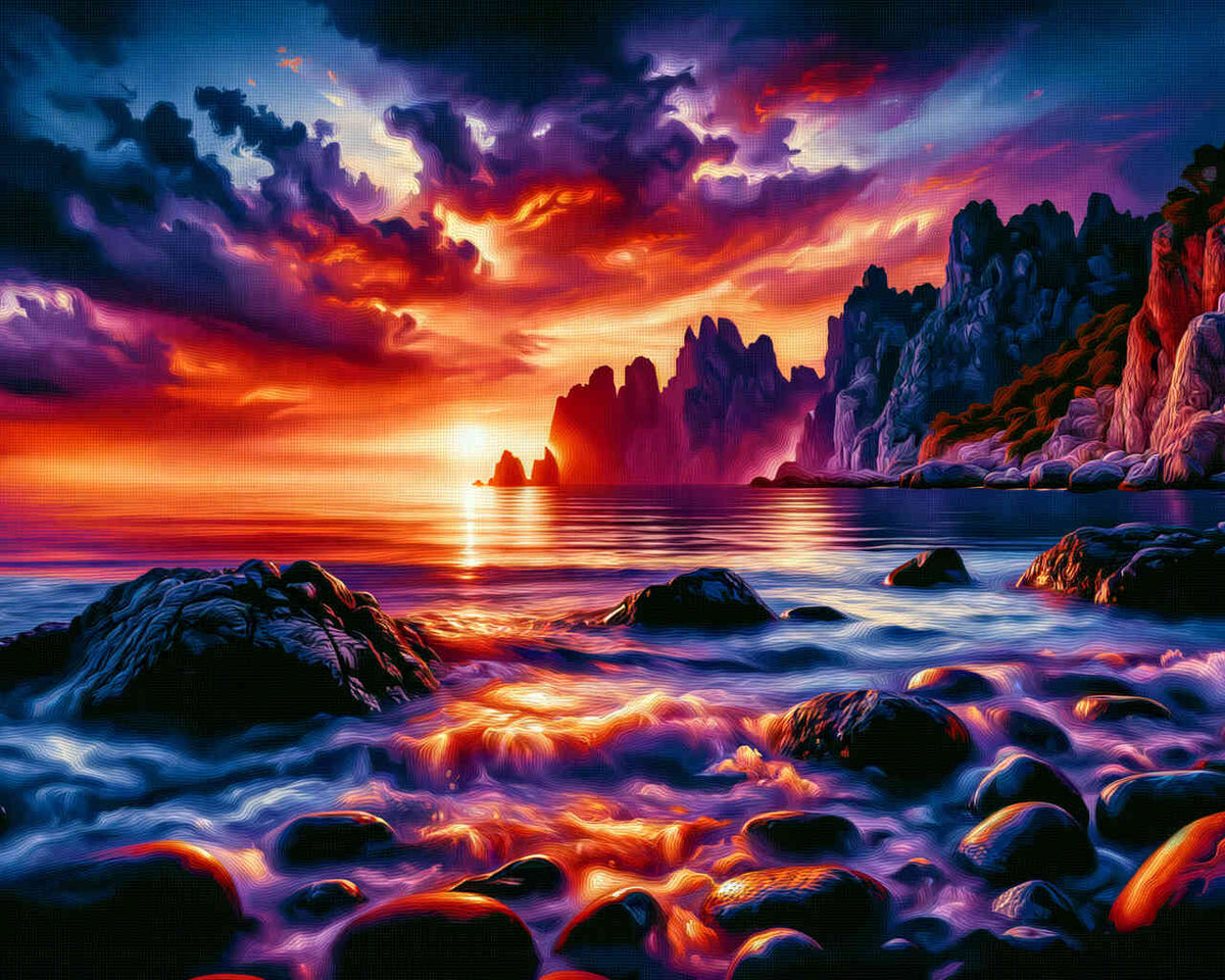 Paint by Numbers - Rocky Crust Evening Red