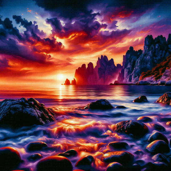 Paint by Numbers - Rocky Crust Evening Red