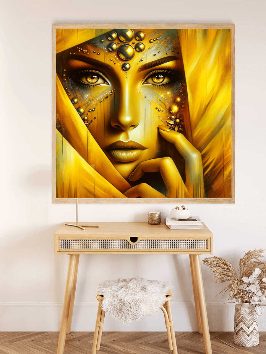 Paint by Numbers - Woman with cloth, yellow