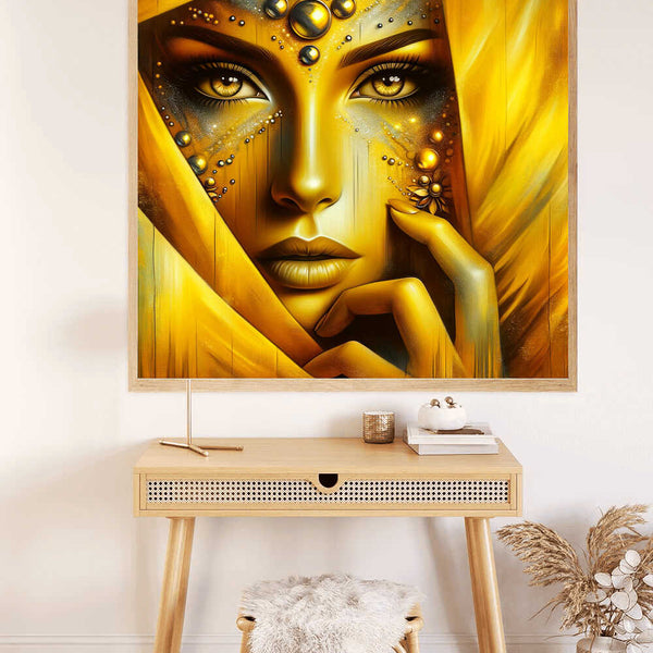 Paint by Numbers - Woman with cloth, yellow