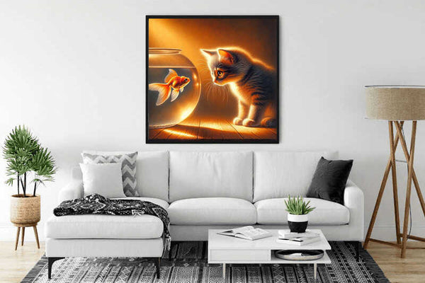 Paint by Numbers - Cat goldfish