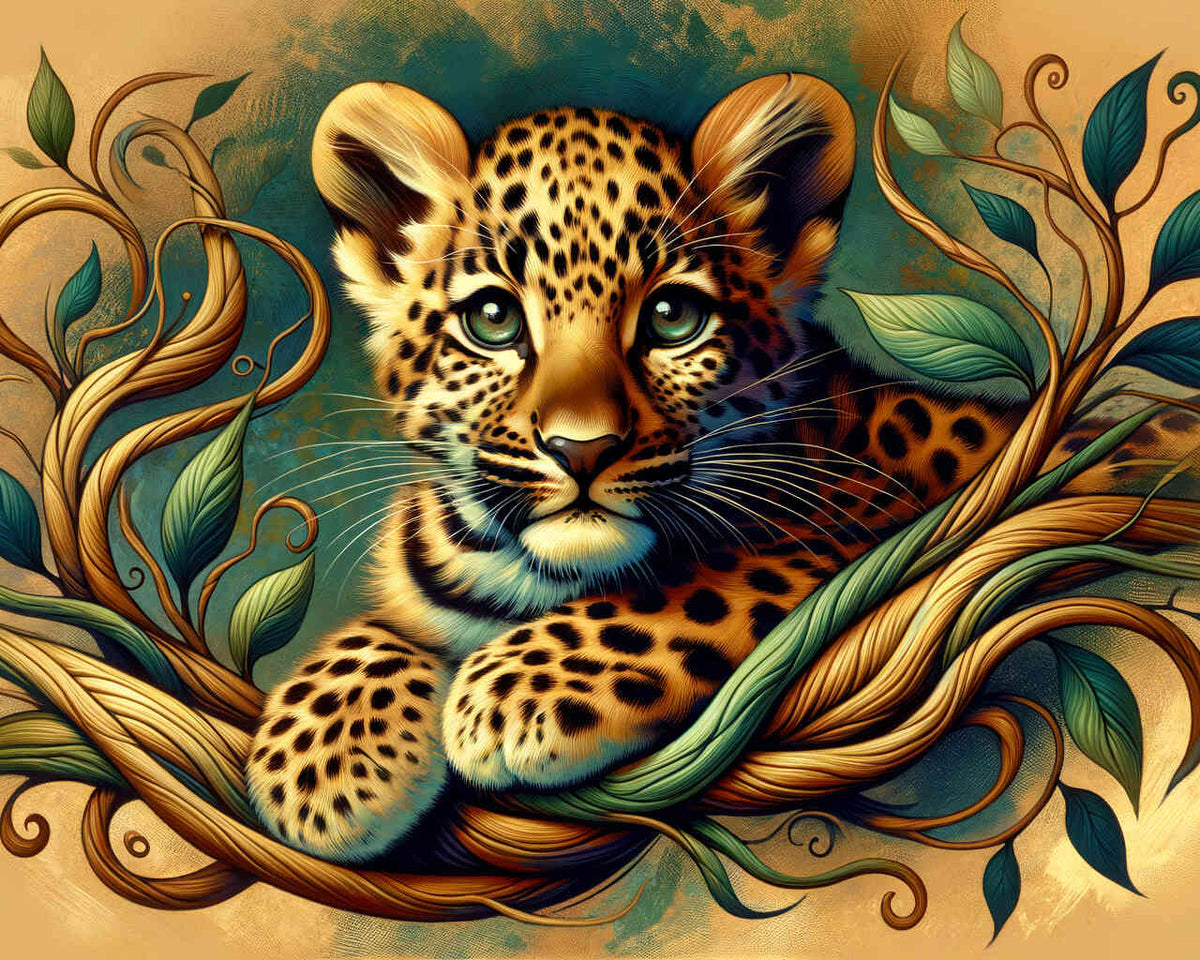 Paint by Numbers - Leopard cub