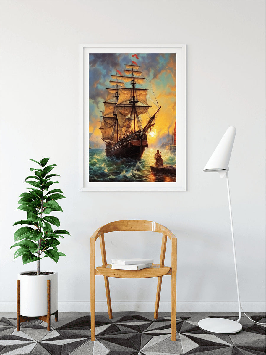 Ship, painting old - Paint by Numbers