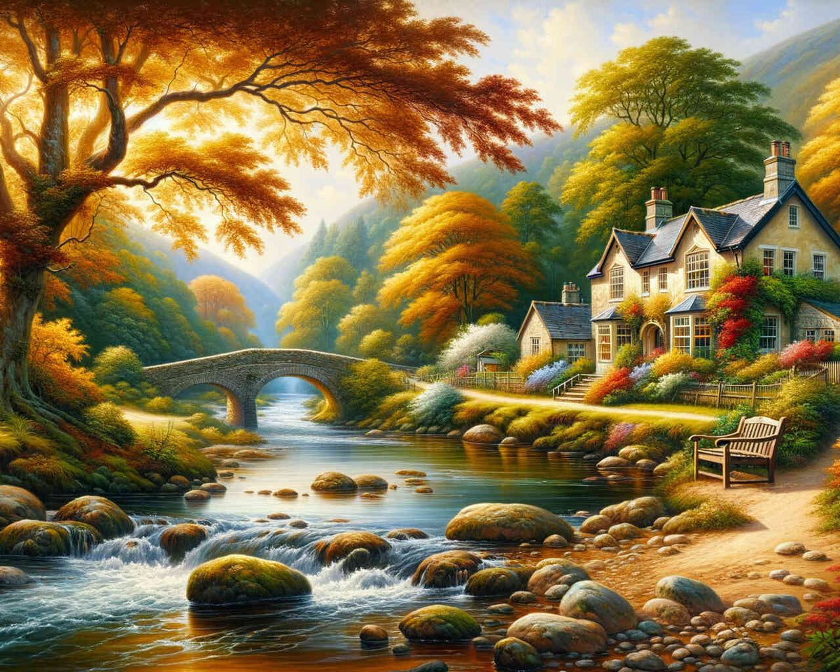 Paint by Numbers - Cottage on the river