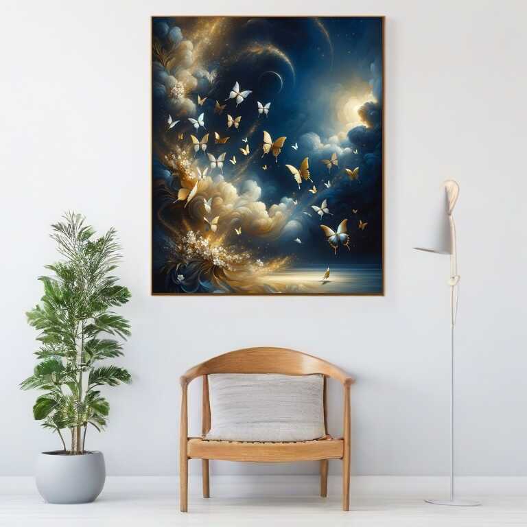 Paint by Numbers - Golden butterflies