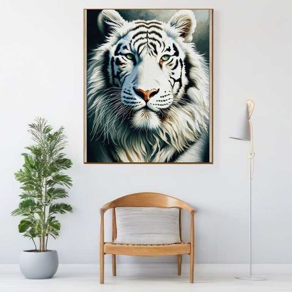 Paint by Numbers - White tiger, portrait