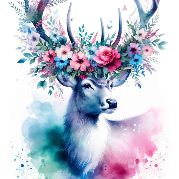 Paint by Numbers - Deer on white background