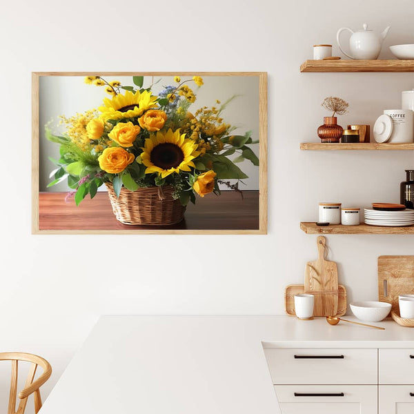 Sunflowers, basket - Paint by Numbers