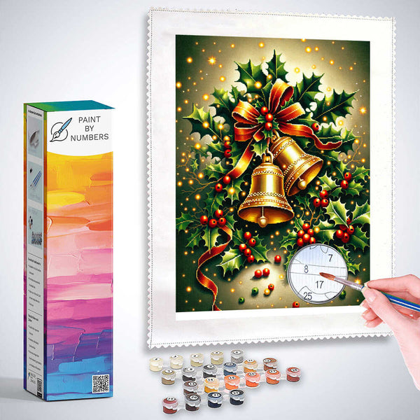 Paint by Numbers - Golden Christmas Bells