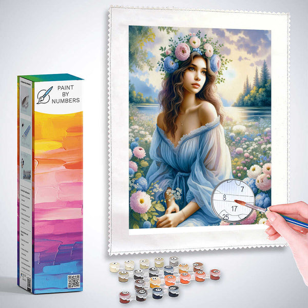 Paint by Numbers - Girl in blue robe