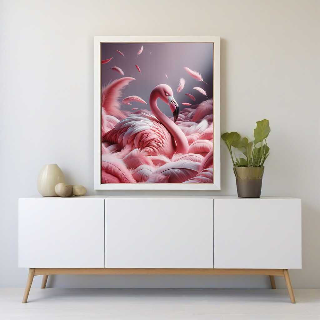 Flamingo in pink - Paint by Numbers